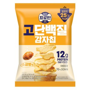 롯데웰푸드 이지프로틴 고단백질 감자칩 소금빵맛, 1개, 50g