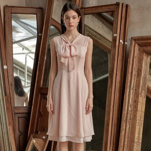 쥴리앤칼라 24HS Secret Garden Juno sleeveless ribbon tie Dress