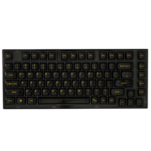 YUNZII 투명 기계식 키보드, 블랙, X75, 젤리피쉬