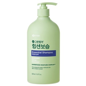 그린핑거 유아용 힘센보습 에센셜 샴푸, 500ml, 1개