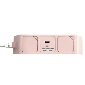 네모탭 C타입 고속충전 일반 멀티탭 2구 SY-NB2 USB CT, 3m, 크림피치, 1개