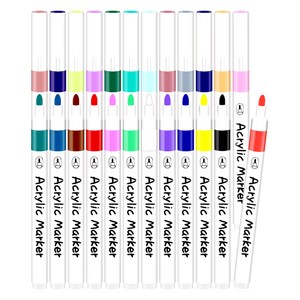 영아트 데코 드로잉 아크릴 마카펜 세트, 24색, 1세트
