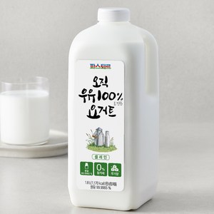 파스퇴르 우유로만든 플레인 요거트, 1.8L, 1개