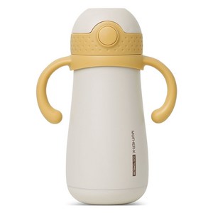 마더케이 허그 보온빨대컵, 머스터드, 1개, 350ml