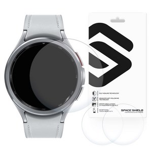 스페이스쉴드 갤럭시 워치 호환 아머 플렉스 9H 풀커버 강화유리필름 3p 세트, 투명, 1개