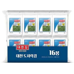 대천김 재래 도시락김 DC1128, 5g, 16개