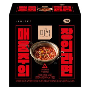 더미식 매움주의 장인라면 135g 2개, 1세트