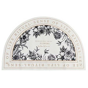 MUAMUA 빨아쓰는 규조토 발매트 60 x 40 cm, 꽃반원형 골드, 1개