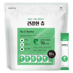 조이펫 고양이 대용량 건강한 츄 짜먹는 간식 60p, 가다랑어, 720g, 1개
