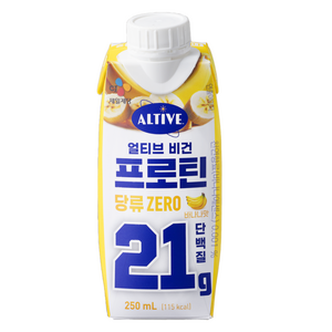 얼티브 비건 프로틴 바나나맛, 250ml, 1개