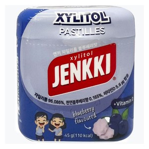 옌끼 자일리톨 블루베리맛 캔디, 45g, 1개