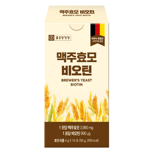 종근당건강 맥주효모 비오틴 건강환 14p, 56g, 1개