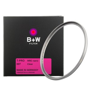 슈나이더크로이츠나흐 B+W T-PRO MRC nano 007 CLEAR 필터 62mm, 1개