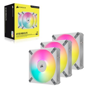 커세어 시스템 쿨러 Node Coe XT 120mm FAN / CORSAIR ICUE AF120 RGB ELITE 3PACK - WH 3p, 화이트, 1개