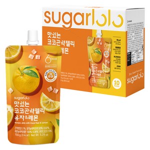 슈가로로 맛있는 코코 곤약젤리 유자 레몬, 150g, 10개