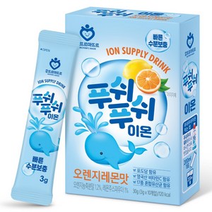 아동용 푸쉬푸쉬이온 오렌지레몬맛, 3g, 10개