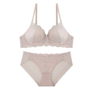 섹시쿠키 볼륨 노와이어 레이스 브라 + 팬티 세트