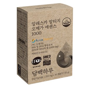 담백하루 비타민D 600IU 알래스카 알티지 오메가 에센스 1000 37.65g, 1개, 30정