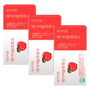 엠에스바이오텍 네이처핏 애플 사이다 비니거 발효효소 30p, 90g, 3개