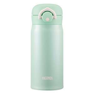 써모스 마이 디자인 보틀 원터치 타입 + 스티커 시즌2 JNR-351K, 그린화이트, 350ml, 1개