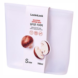 락앤락 실리콘 지퍼백 700ml 내추럴, 1개, 단품