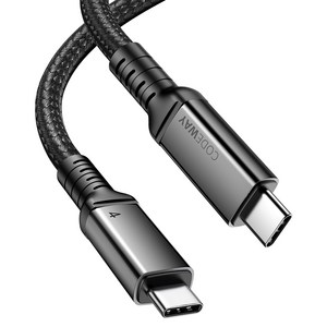 코드웨이 C타입-C타입 USB4 8K 썬더볼트4 호환 240W 40Gbps 고속충전 데이터 케이블, 1.2m, 1개, 블랙 + 그레이