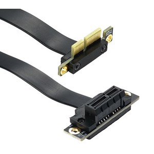 컴스 PCI Expess 연장 아답터 1x PCI-E 3.0 플랫 꺾임형 20cm BD205, 1개