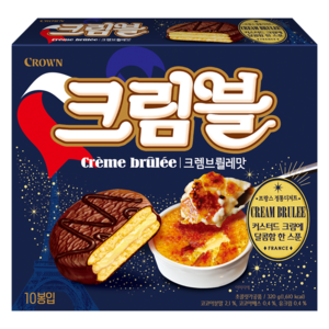 크라운 크렘브뢸레맛 초코 디저트, 320g, 1개