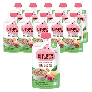 아이배냇 배냇밀 완료기 흑미 소고기 청경채 진밥, 100g, 10개, 혼합맛(소고기/흑미/청경채)