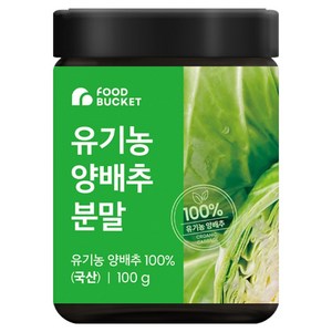 푸드버킷 유기농 양배추 분말, 1개, 100g