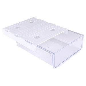 루아브 부착식 공간활용 히든 책상 정리 수납함, 화이트, 1단