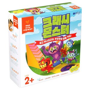 PEACEABLEKINGDOM 유아용 크래시 몬스터 보드게임, 1개, 혼합색상