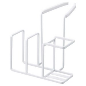 곰지홈 주방 수세미 거치대 14 x 17.5 x 13 cm, 화이트, 1개