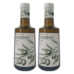 파미고 엑스트라 버진 올리브 오일, 500ml, 2개