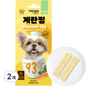 더독 강아지 계란찜 스틱 10p, 야채, 150g, 2개