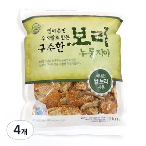 엄마손맛 우리쌀로 만든 구수한 보리누룽지야, 1kg, 4개