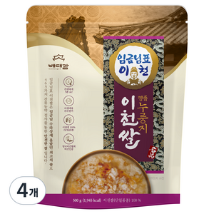 임금님표이천 누룽지, 500g, 4개