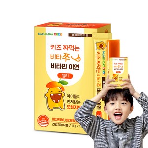 뉴트리디데이 키즈 짜먹는 비타쭈 비타민 아연 젤리 15p, 225g, 1개