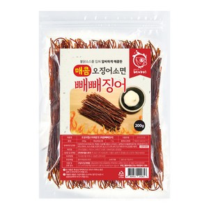 해야미 매콤 빼빼징어 오징어소면, 200g, 1개