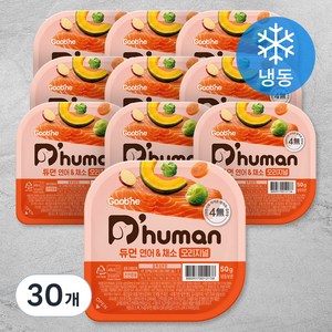 듀먼 전연령 강아지 오리지널 냉동 화식사료, 연어+채소, 50g, 30개