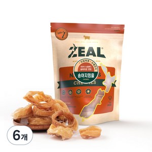 질 ZEAL 뉴질랜드산 강아지 수제간식 오래먹는간식, 송아지힘줄, 125g, 6개