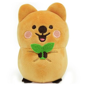 플러피 쿼카 스트레스볼 봉제인형, 10cm, 브라운, 1개