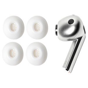 누아트 갤럭시 버즈3 프로 호환 실리콘 이어팁, 화이트, 4개, NATET-W-M