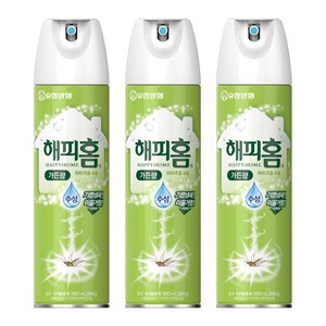 해피홈 에어로솔 수성 모기퇴치제 가든향, 500ml, 3개