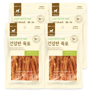 굿데이 건강한육포 강아지간식, 닭가슴살스틱 맛, 100g, 4개