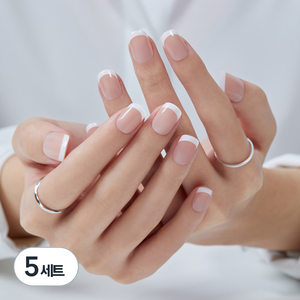 데싱디바 매직프레스 네일팁 세트, 5세트, 에센셜 프렌치