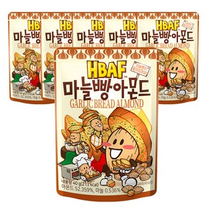 바프 마늘빵 아몬드, 40g, 6개