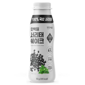 비단식당 한끼식사 단백질 서리태쉐이크, 50g, 1개
