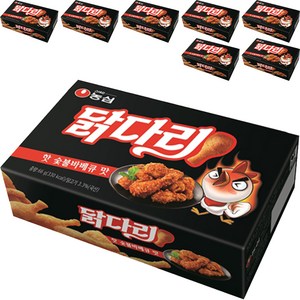 농심 닭다리핫숯불바베큐, 66g, 8개