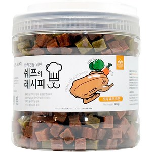 펫슐랭 쉐프의 레시피-오리 육포 트릿 간식, 오리육포, 800g, 1개